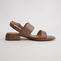 Ikam Pecan Leather Sandals