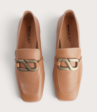 Damon Tan Leather Loafers
