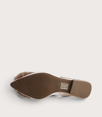 Vesper White/ Gold Leather Flats