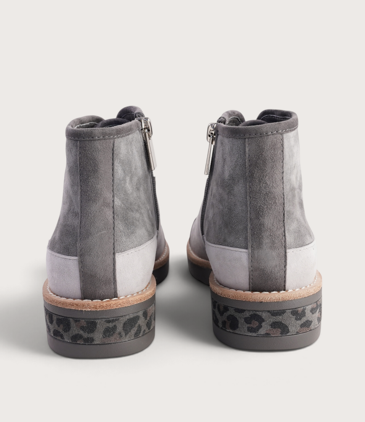 Regine Charcoal Multi Leather Ankle Boots