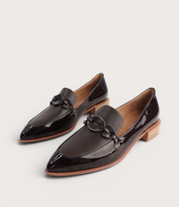 Elliotts Choc Patent/ Choc Leather Loafers