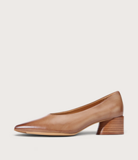 Hatten Pecan Leather Heels