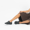 Jonza Black Leather Sneakers