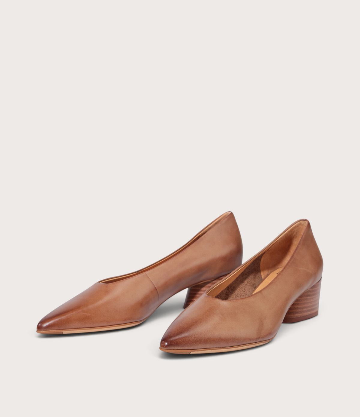 Hatten Pecan Leather Heels