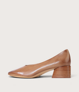 Hatten Pecan Leather Heels