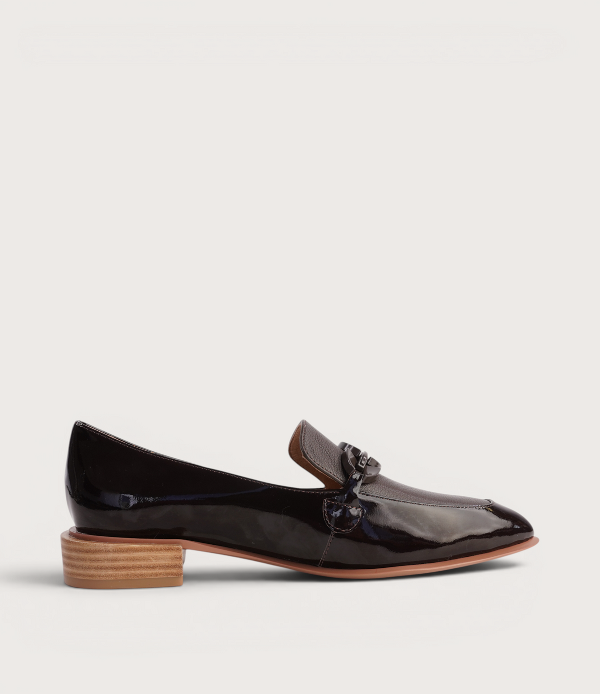 Elliotts Choc Patent/ Choc Leather Loafers