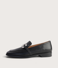 Damon Black Leather Loafers