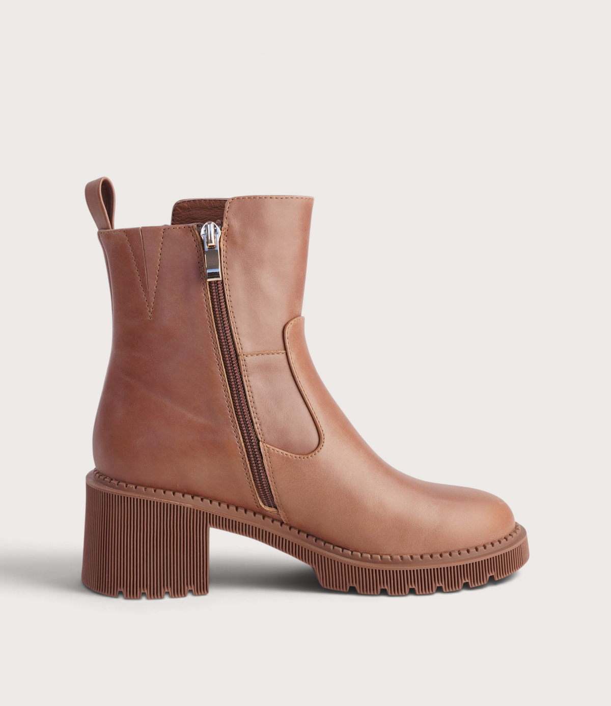 Zareks New Cognac Leather Ankle Boots - DJANGO AND JULIETTE | Shouz
