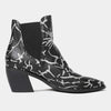 Jens Black & Silver Leather Ankle Boots