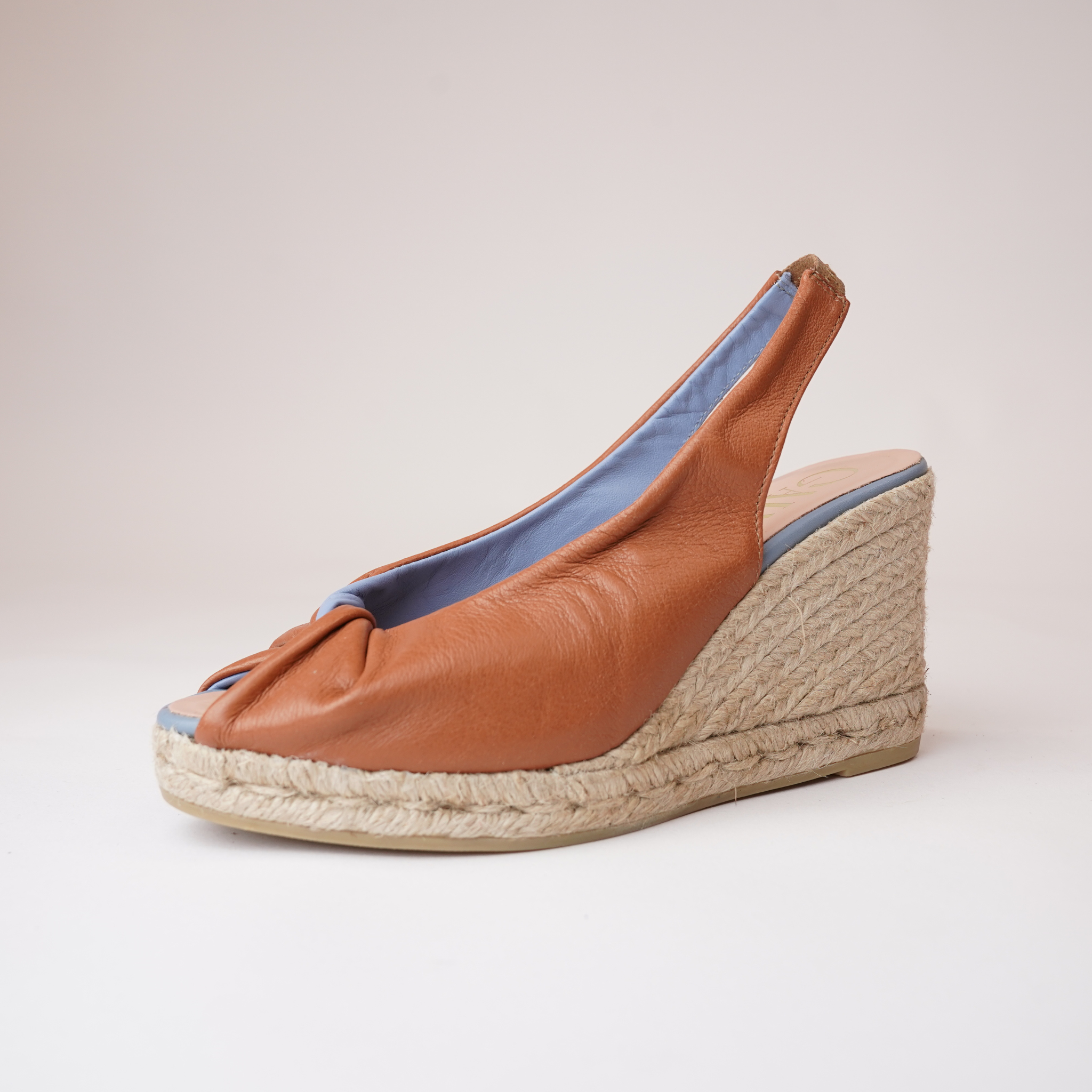 leather espadrilles wedges