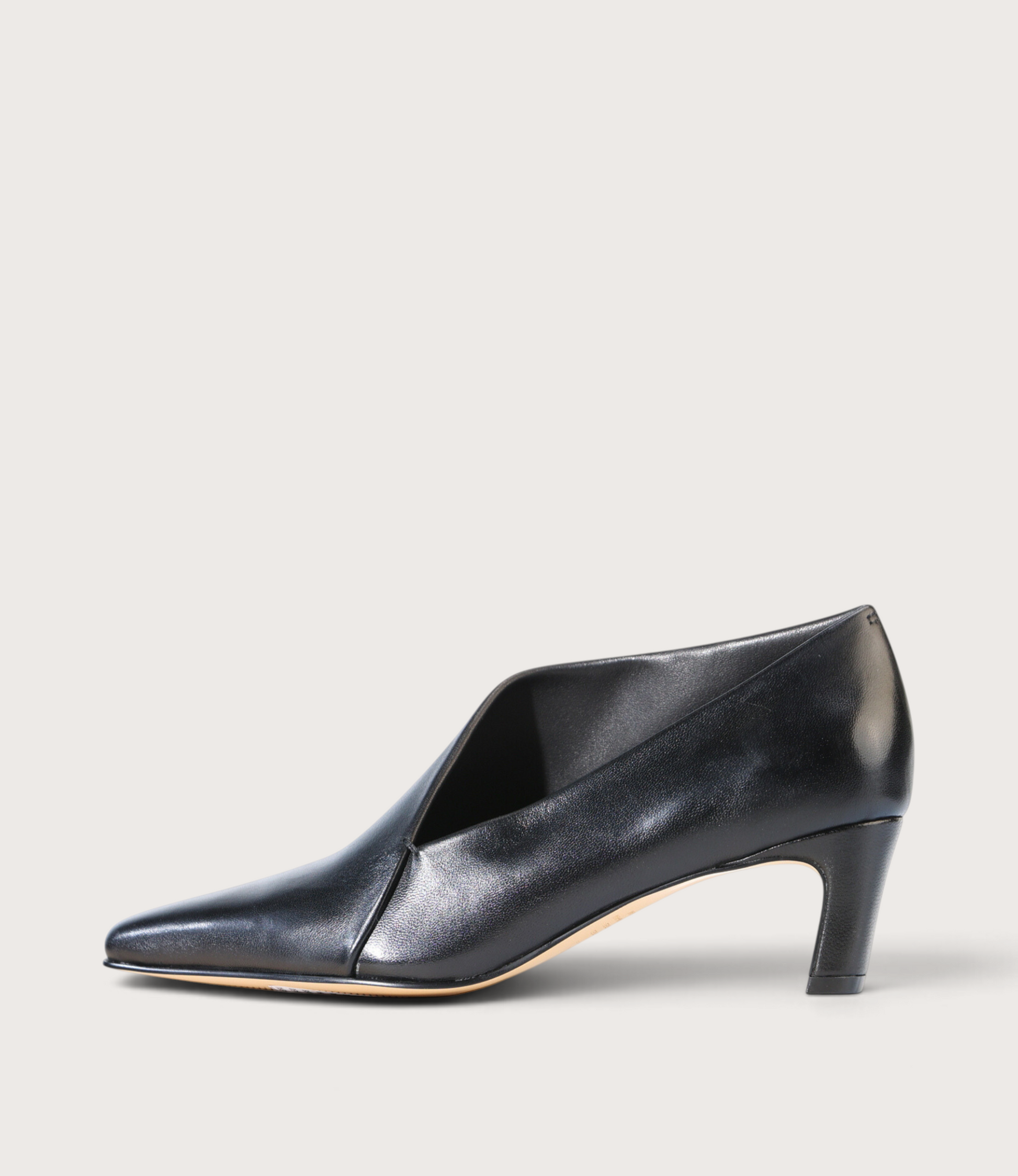 Kit Black Leather Heels
