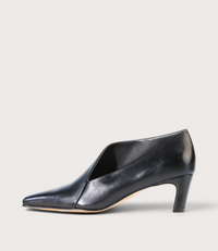 Kit Black Leather Heels