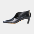 Kit Black Leather Heels