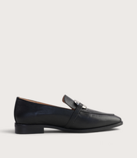 Damon Black Leather Loafers