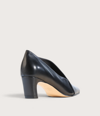 Kit Black Leather Heels