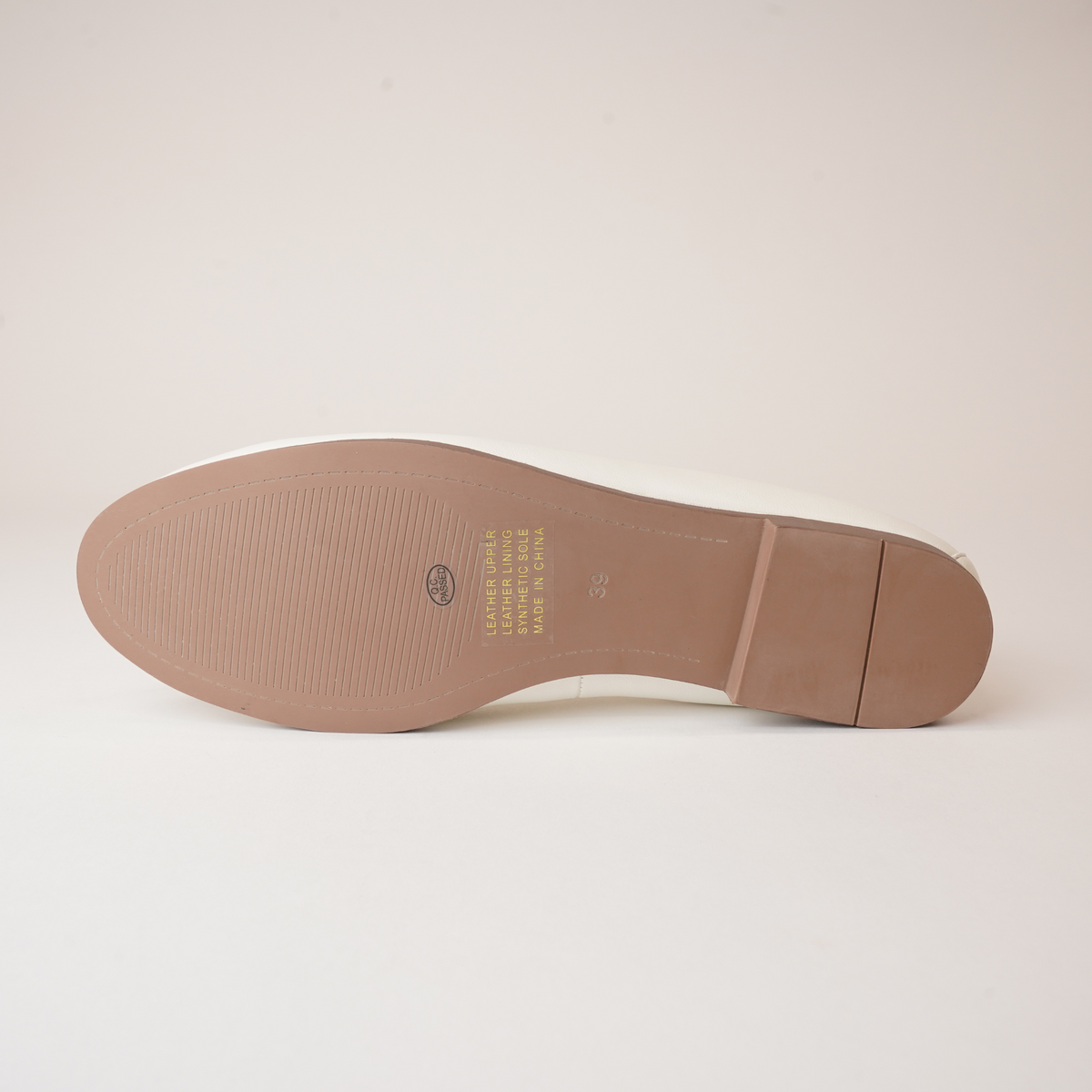 Picture Nude Leather Ballet Flats - WITH GRACE | Shouz