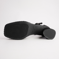 Eldon Negro Nubuck Leather Heels - GAIMO | Shouz