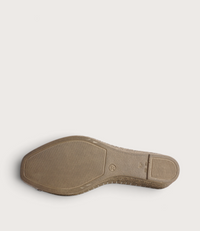 Erica White Leather Espadrille Wedges