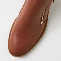 Lettice New Cognac Leather Ankle Boots - DJANGO AND JULIETTE | Shouz