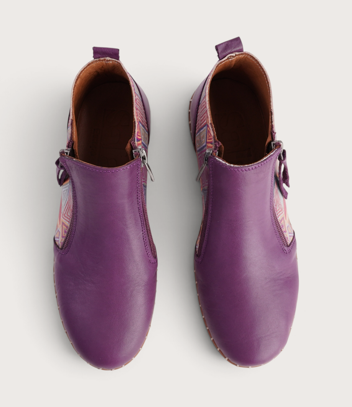 Regan Melanzana Mosaic Leather Ankle Boots