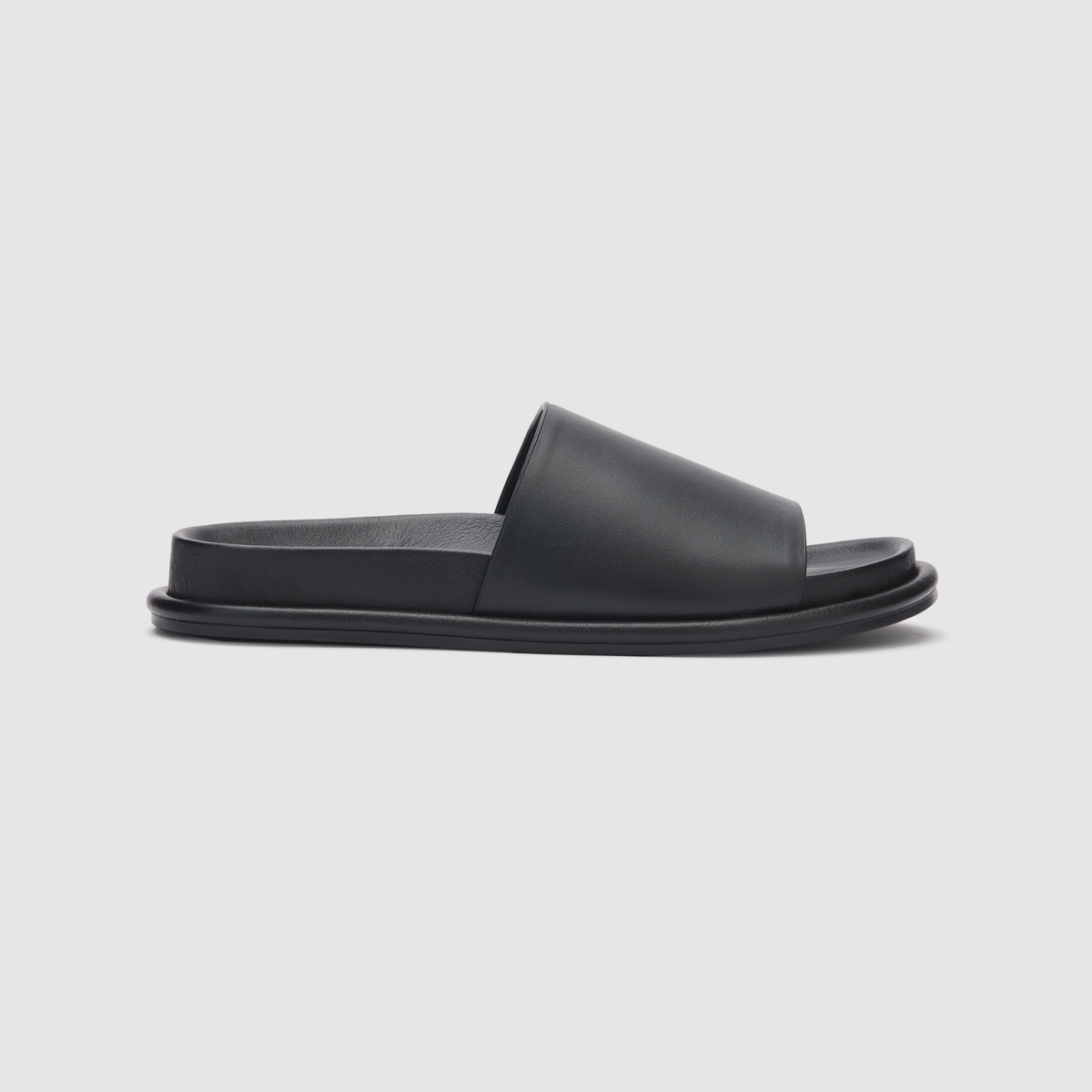 Arcade Black Leather Sandals