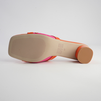 Hetti Orange/ Pink Multi Patent Leather Heels