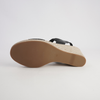 Pivey Black/ Natural Rope Espadrille Wedges
