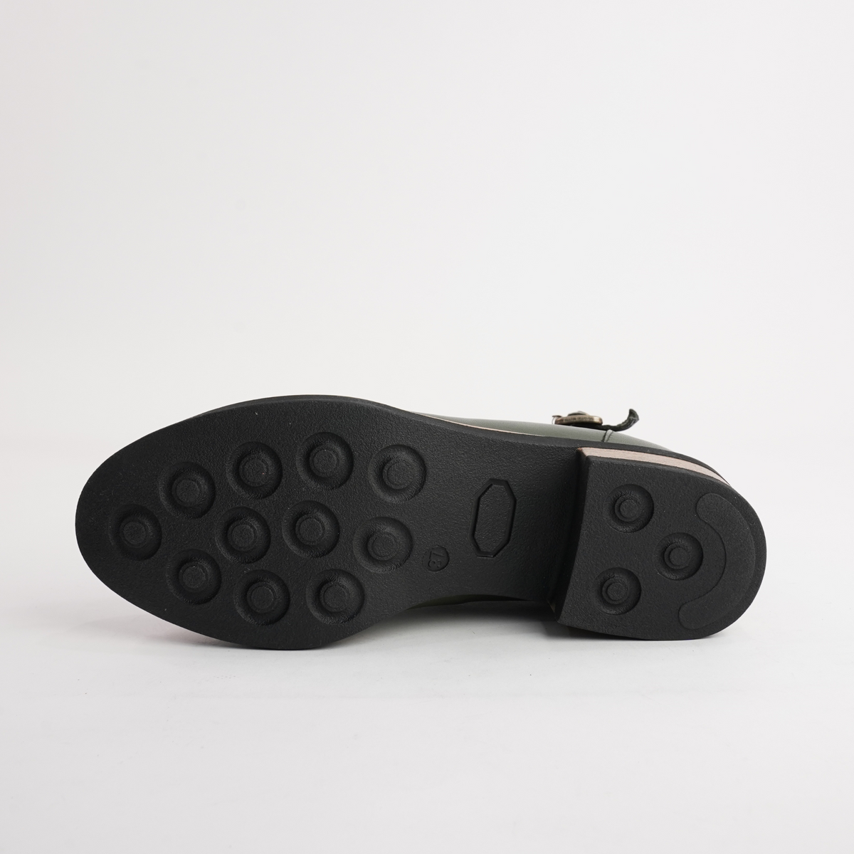 Dooley Olive Leather Ankle Boots