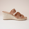 Goran Tan Leather Espadrille Wedges