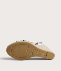 Sophia Doya Champagne Leather Espadrille Wedges