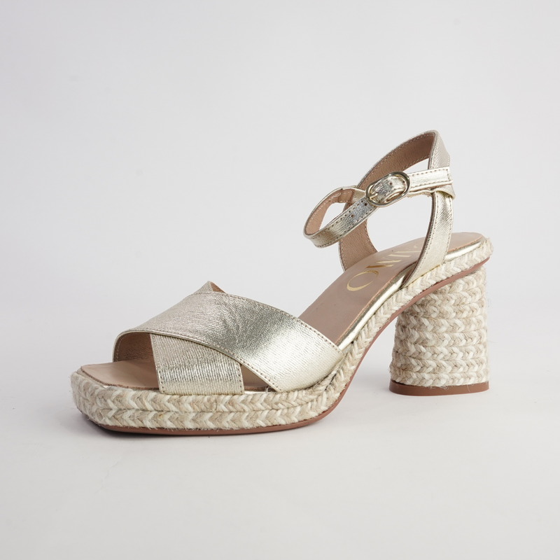 Cordelia Platino Leather Heels