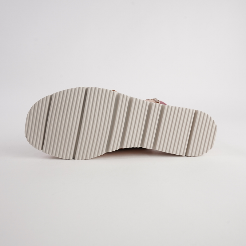 Sigma Powder/ Rose Gold Leather Sandals
