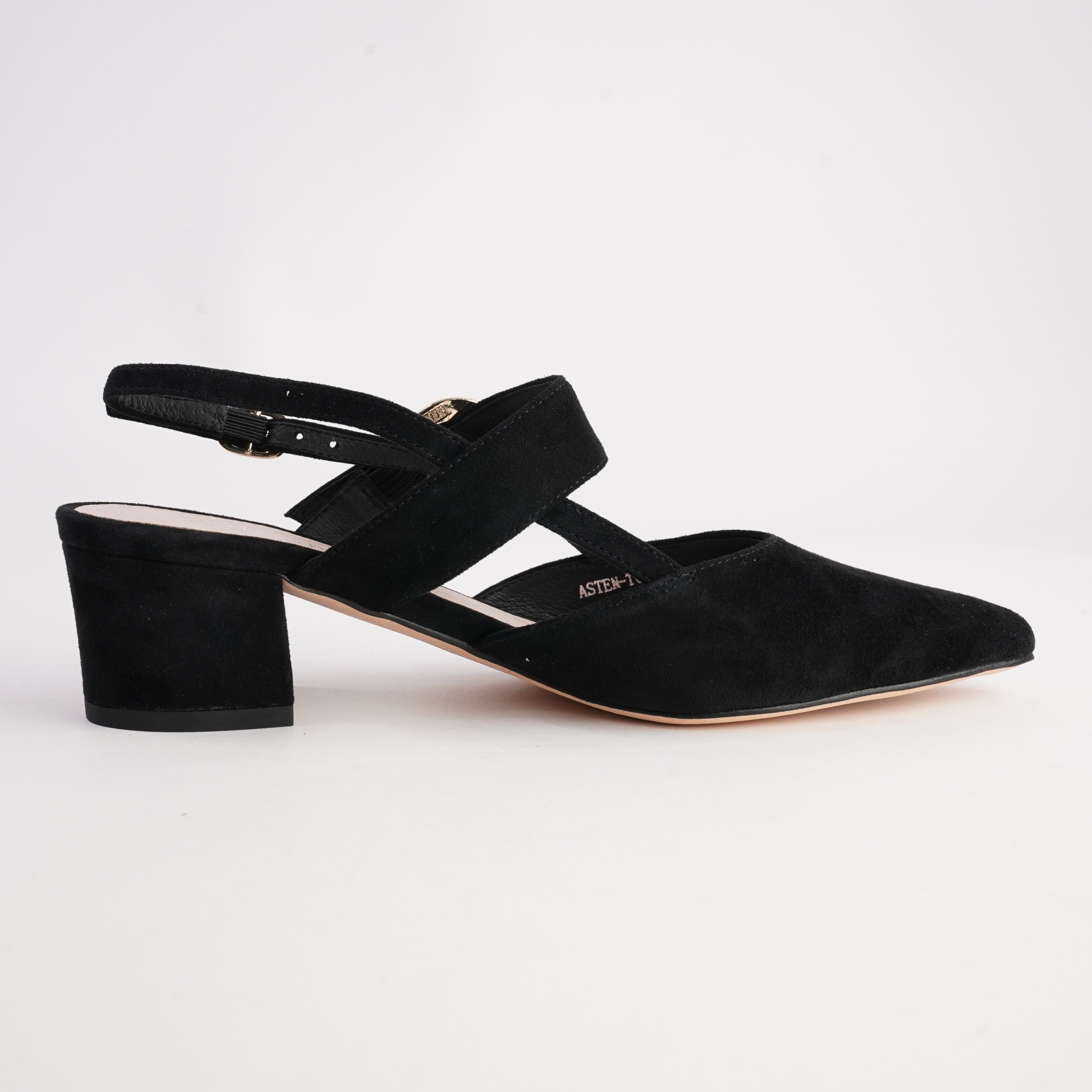 Asten Black Suede Heels - TOP END | Shouz