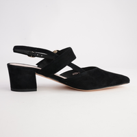 Asten Black Suede Heels - TOP END | Shouz