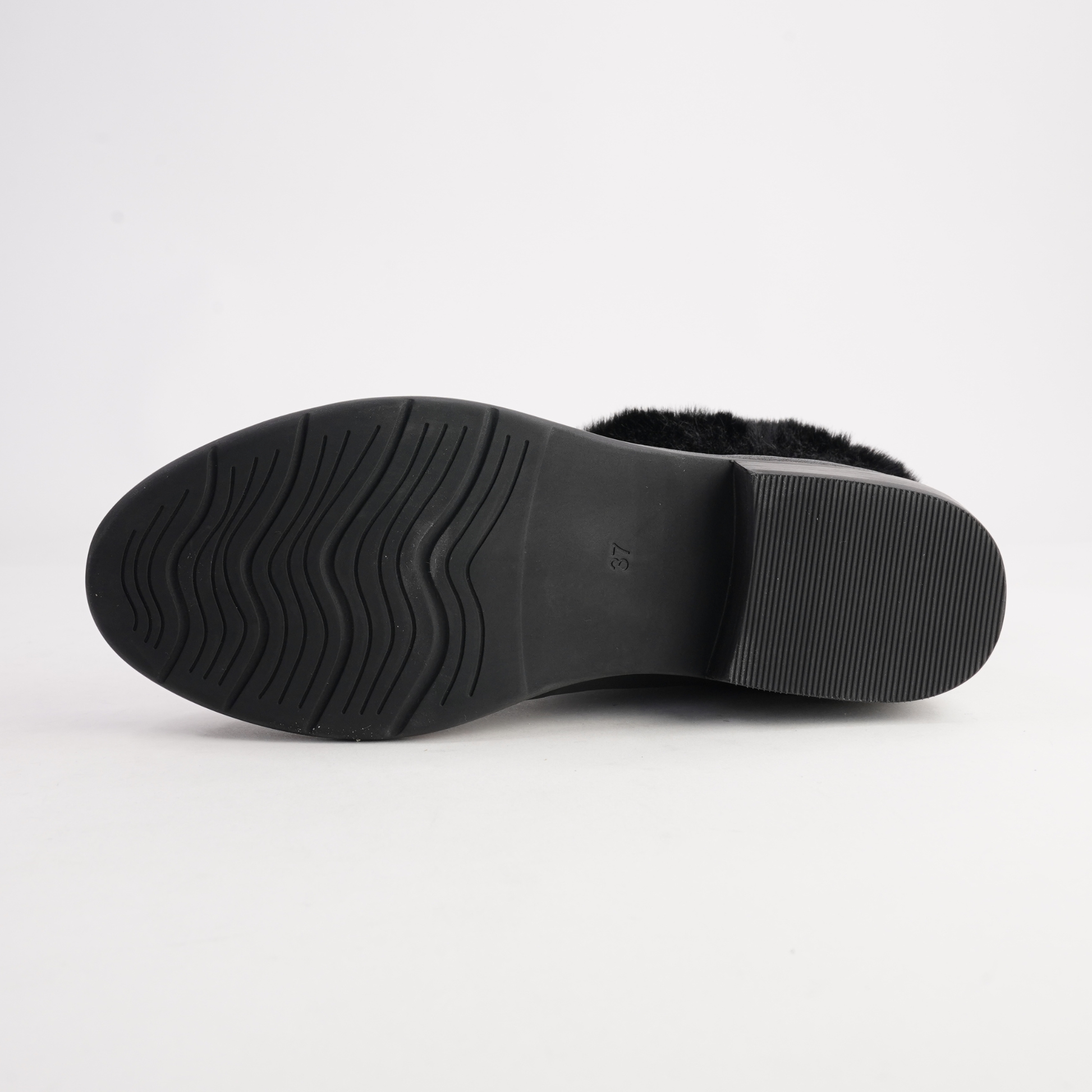 Lollys Black Leather/ Black Fur Ankle Boots - DJANGO AND JULIETTE | Shouz