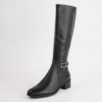 Tenrey Black Leather Boots - DJANGO AND JULIETTE | Shouz
