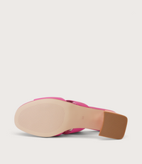 Adder Fuchsia/ Orange Leather Heels