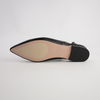 Yeska Black Leather/ Ivory Flats