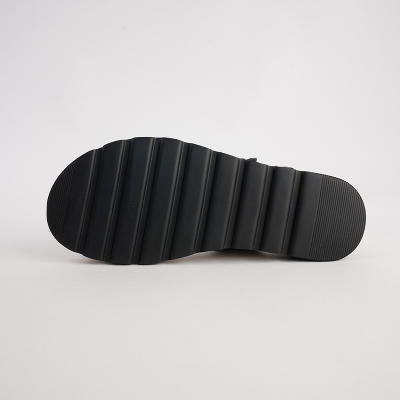 Carola Black Leather Sandals