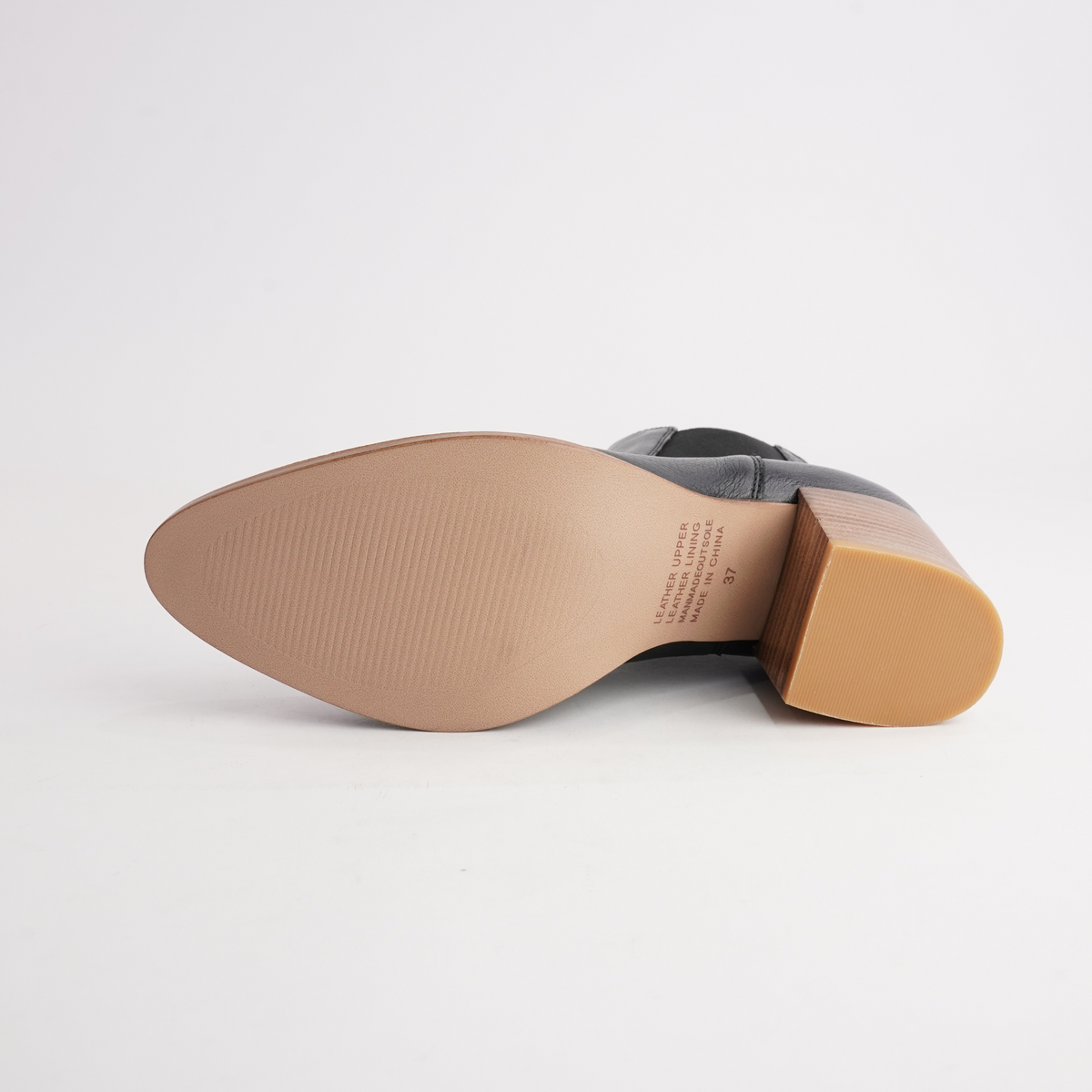 Zubia Black/ Natural Leather Ankle Boots