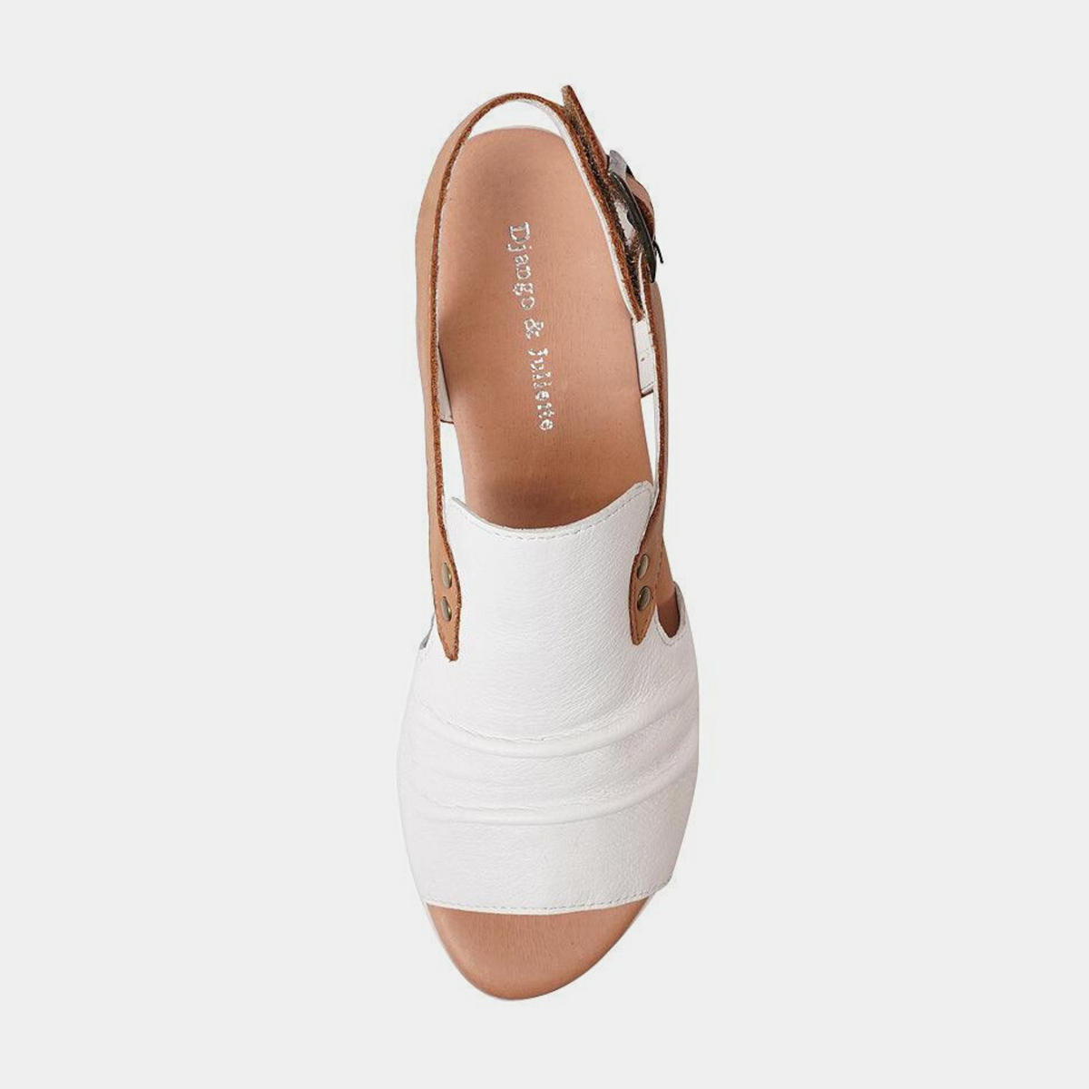 Madis White Leather Sandals - DJANGO AND JULIETTE | Shouz