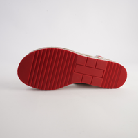 Atha Collage Print Leather Sandals