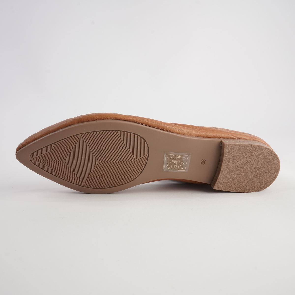 Celeste Coconut Leather Ballet Flats - WITH GRACE | Shouz