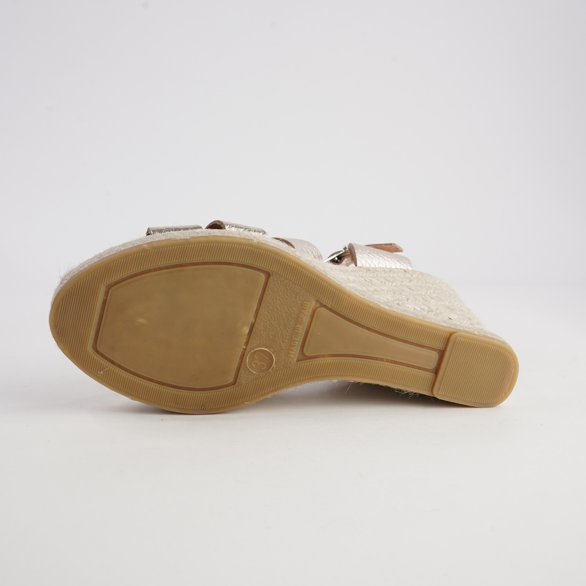 Sophia Doya Champagne Leather Espadrille Wedges - WITH GRACE | Shouz