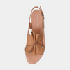 Malika Dark Tan Leather Sandals