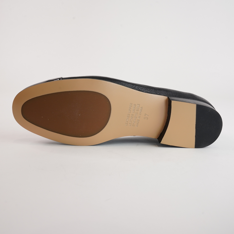 Ildiko Black Patent/ Black Leather Ballet Flats