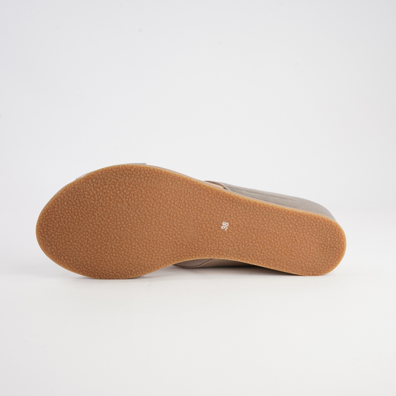 Harli Champagne Leather Slides