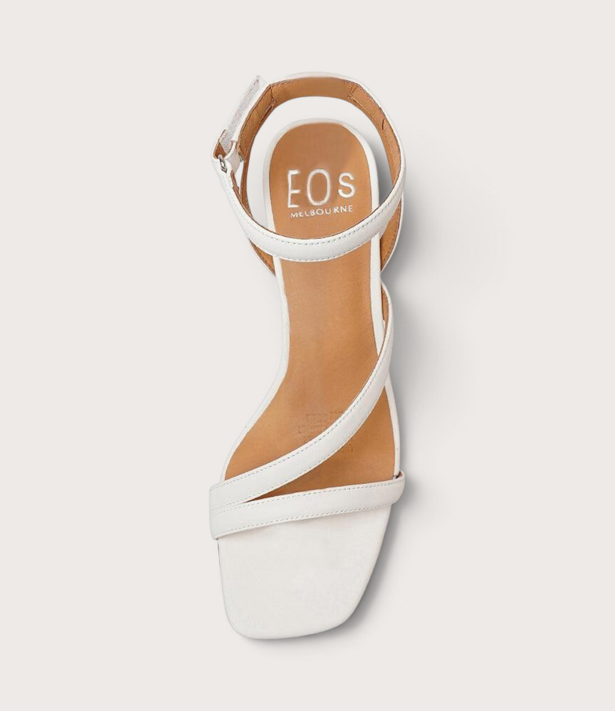 Petricia White Leather Heels