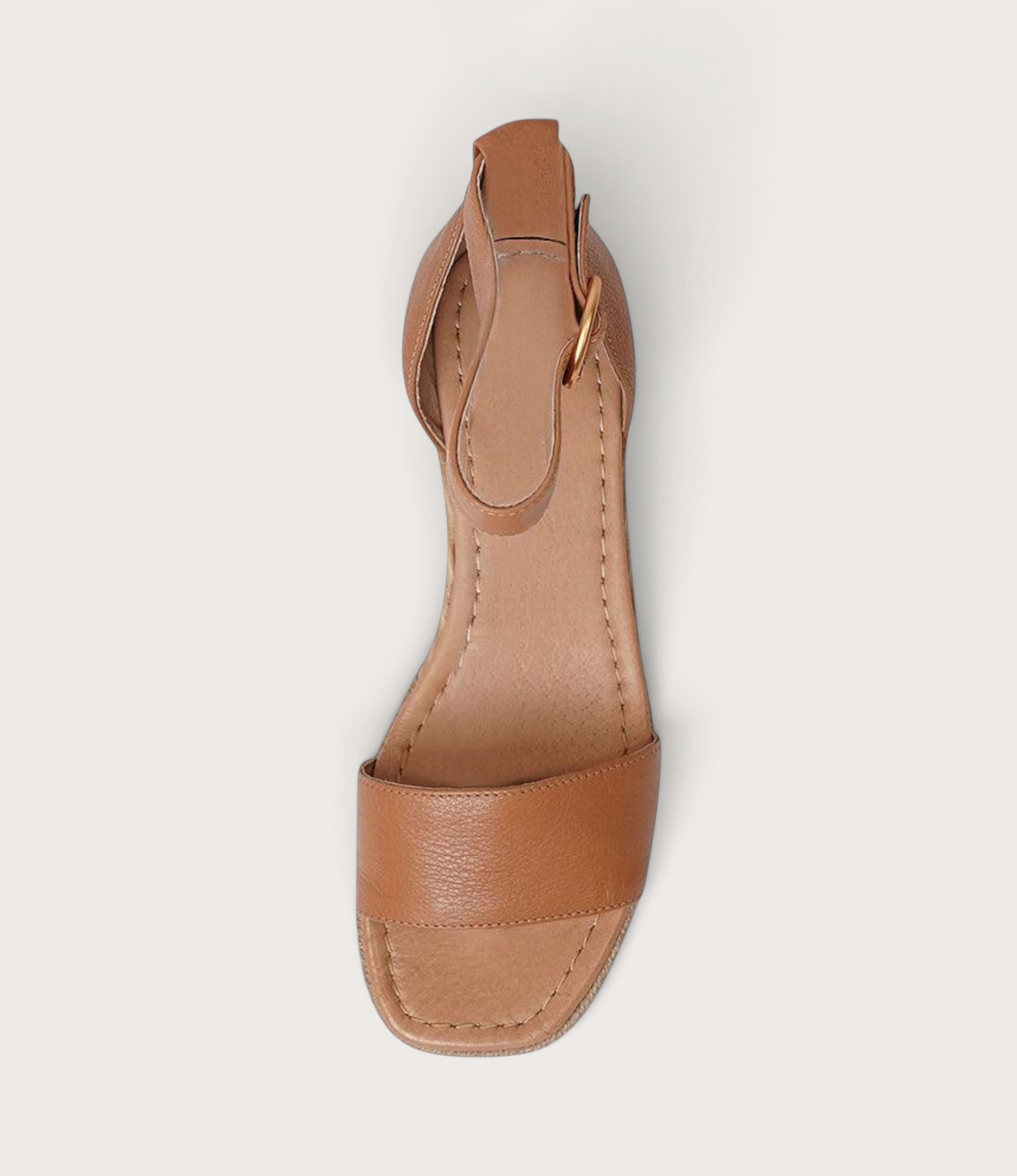 Idola Dark Tan Leather Wedges
