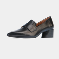 Hatena Black Leather Heels - EOS FOOTWEAR | Shouz